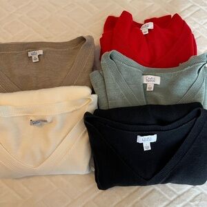 croft & barrow Women's Sweater Collection - Red, Black, Cream, Gray, Green